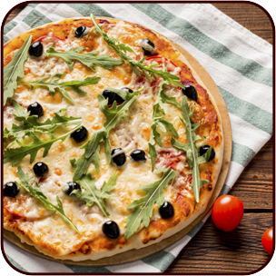 Vegetarian pizzas and vegetarian dishes